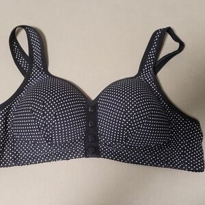 Polka Dot Front Snap Closure Bra